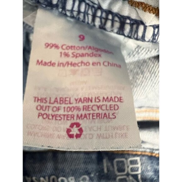 No Boundaries NO BOI Stretch Jeans~Size 9~Blue Denim Distressed Patched  L9 07 - Picture 7 of 8